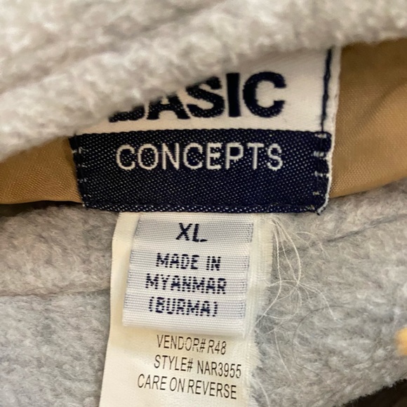 Basic Concepts men’s reversible vest, Tan/Gray Size XL - Picture 10 of 11